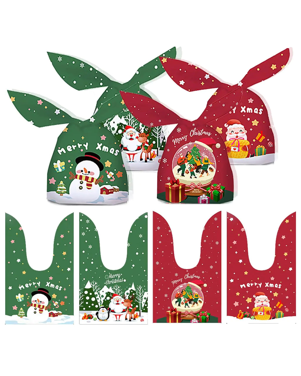 KOCOVIMI Christmas Treat Bags  100PCS