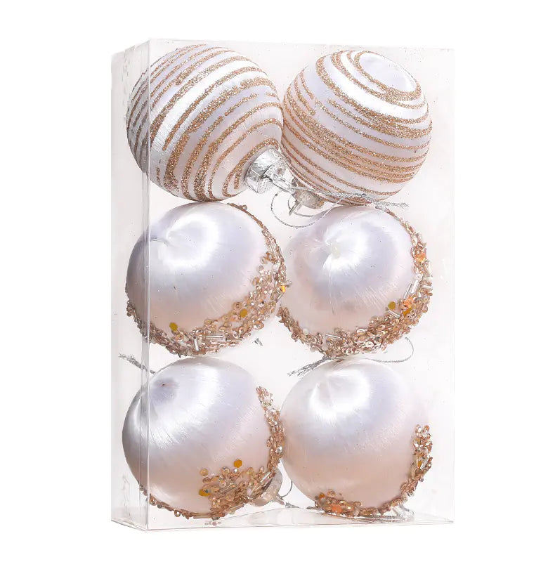 New 6cm/8cm Christmas Foam Ball Decorations (6pcs)