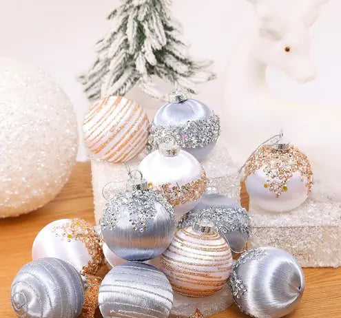 New 6cm/8cm Christmas Foam Ball Decorations (6pcs)