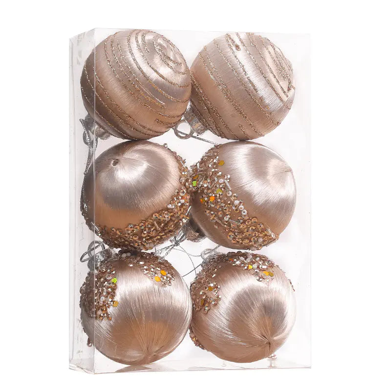 New 6cm/8cm Christmas Foam Ball Decorations (6pcs)