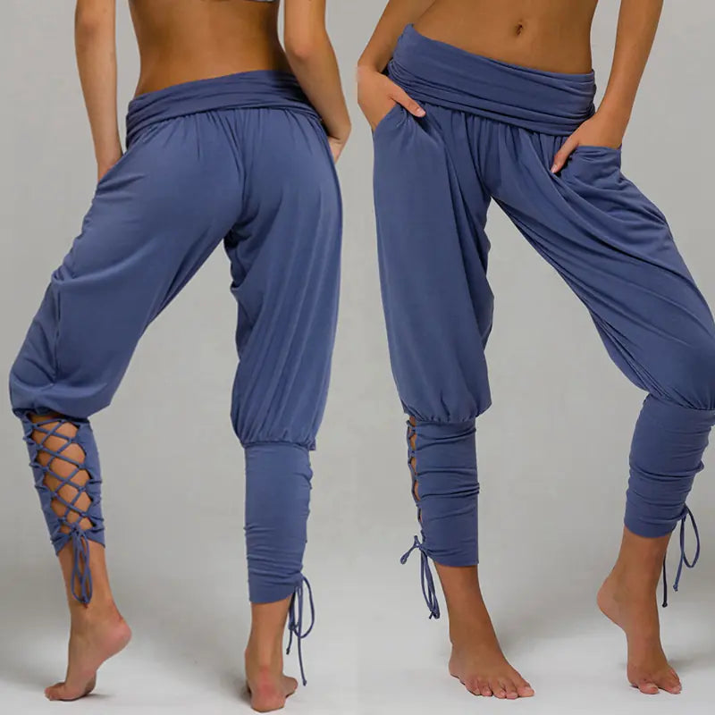 High Waist Pocket Binding Casual Women's Leggings